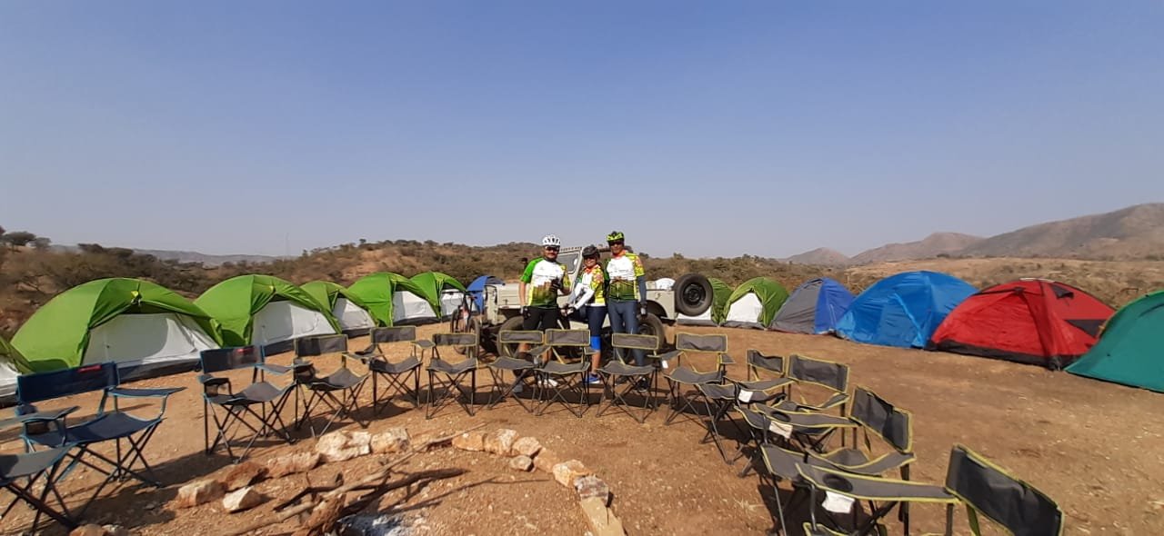School Tour camping in wild forest